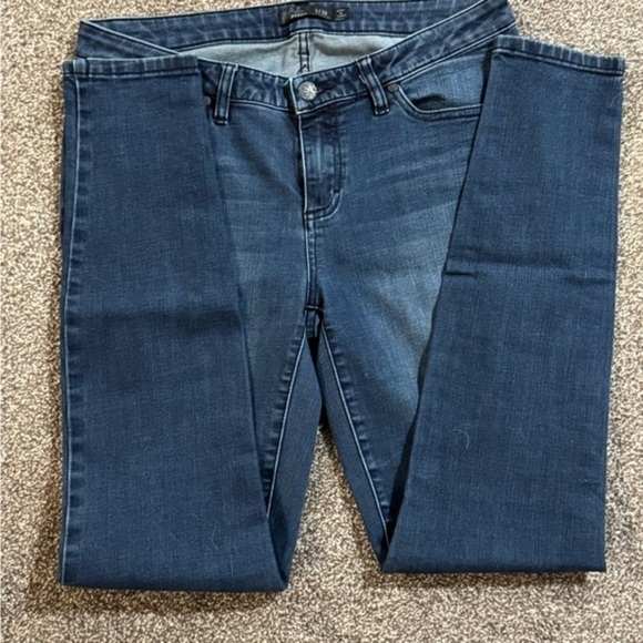 Prana Jeans Blue Stretch Blend Denim Slim Faded Medium Wash Womens 8 x 29 - Picture 2 of 4